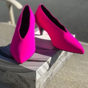 Hot pink Jeffery Campbell heels